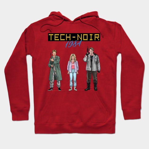 Tech-Noir Neon 1984 Hoodie by PreservedDragons